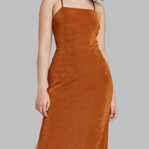 Wild Fable Rust Dress with Slit  NWT